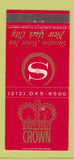 Matchbook Cover - Sheraton Hotel New York City Crown 30 Strike