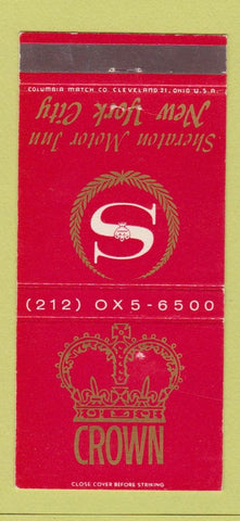 Matchbook Cover - Sheraton Hotel New York City Crown 30 Strike