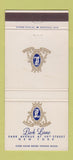 Matchbook Cover - Park Lane Hotel New York City 30 Strike