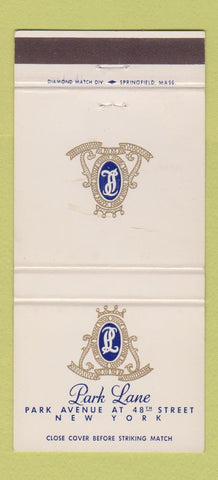 Matchbook Cover - Park Lane Hotel New York City 30 Strike