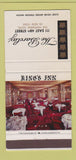 Matchbook Cover - Barclay Hotel New York City 30 Strike