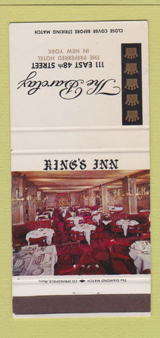 Matchbook Cover - Barclay Hotel New York City 30 Strike