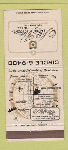 Matchbook Cover - Abbey Victoria Hotel New York City 30 Strike