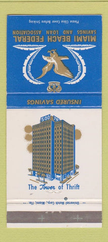 Matchbook Cover - Miami Beach Federal Savings FL 30 Strike