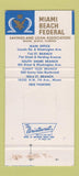 Matchbook Cover - Miami Beach Federal Savings FL 30 Strike