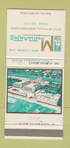 Matchbook Cover - Montmartre Hotel Cabana Club Miami Beach FL 30 Strike