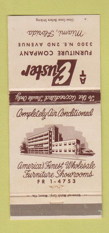 Matchbook Cover - Euster Furniture Company Miami FL 30 Strike