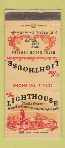 Matchbook Cover - Lighthouse Restaurant Miami Beach FL 30 Strike