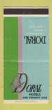 Matchbook Cover - Doral Hotels Miami Beach FL New York City WEAR 30 Strike