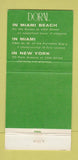 Matchbook Cover - Doral Hotels Miami Beach FL New York City WEAR 30 Strike