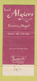 Matchbook Cover - Hotel Algiers Miami Beach FL 30 Strike
