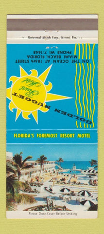 Matchbook Cover - Golden Nugget Resort Motel Miami Beach FL 30 Strike