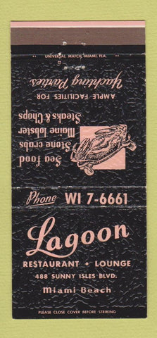 Matchbook Cover - Lagoon Restaurant Miami Beach FL 30 Strike