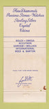 Matchbook Cover - Mayor's Jewelry Miami FL Hollywood WEAR 30 Strike