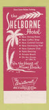 Matchbook Cover - Shelborne Hotel Miami Beach FL 30 Strike