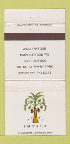 Matchbook Cover - Hotel Impala Miami Beach FL 30 Strike