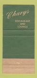 Matchbook Cover - Charys Restaurant Miami Beach FL 30 Strike