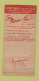 Matchbook Cover - Couture Motor Corp Car Rentals Miami Beach FL 30 Strike