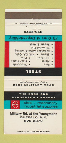 Matchbook Cover - Enos Sanderson Company Buffalo NY steel 30 Strike