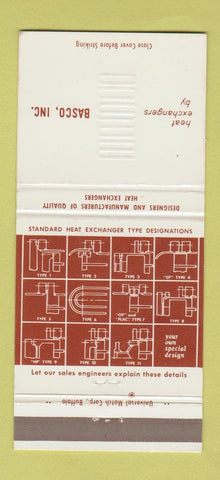 Matchbook Cover - Basco Heat Exchangers Buffalo NY 30 Strike