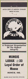 Matchbook Cover - Matchbook Cover Moose Lodge Muncie IN