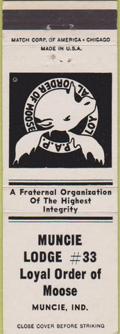 Matchbook Cover - Matchbook Cover Moose Lodge Muncie IN