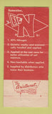 Matchbook Cover - Big N Nitrogen Chemical Memphis TN WEAR 30 Strike