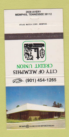 Matchbook Cover - City of Memphis TN Credit Union 30 Strike