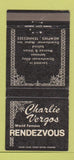 Matchbook Cover - Charlie Vergos Rendezvous Memphis TN 30 Strike