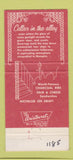 Matchbook Cover - Charlie Vergos Rendezvous Memphis TN 30 Strike