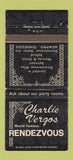 Matchbook Cover - Charlie Vergos Rendezvous Memphis TN 30 Strike