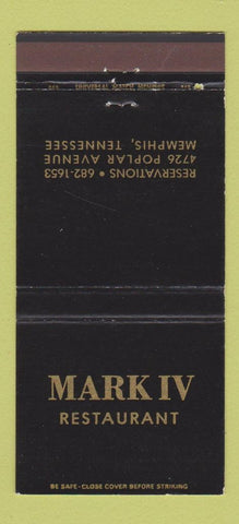Matchbook Cover - Mark IV Restaurant Memphis TN 30 Strike