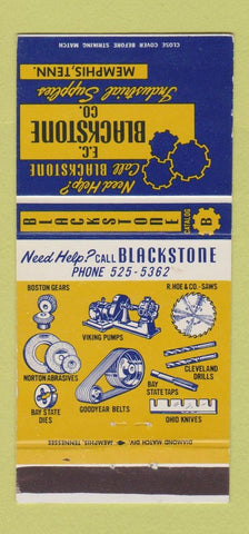 Matchbook Cover - Blackstone Industrial Supply Memphis TN 30 Strike