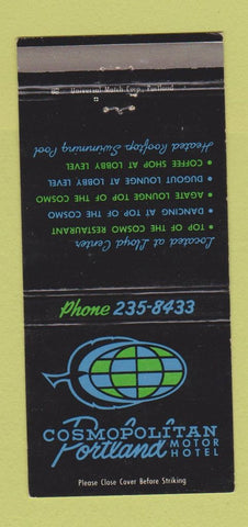 Matchbook Cover - Cosmopolitan Motor Hotel Portland OR 30 Strike