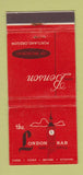 Matchbook Cover - Hotel Benson Portland OR London Bar WEAR 30 Stick