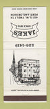 Matchbook Cover - Jake's Portland OR 30 Strike