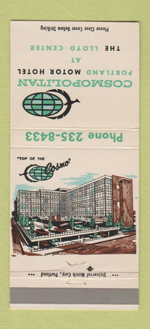Matchbook Cover - Cosmoplitan Motor Hotel Portland OR 30 Strike