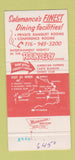 Matchbook Cover - Dudley Motor Hotel Salamanca NY 30 Strike