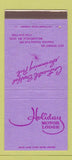 Matchbook Cover - Holiday Motor Lodge Williamsville NY WEAR 30 Strike