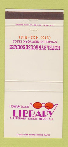 Matchbook Cover - Hotel Syracuse NY Library Disco 30 Strike