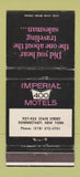 Matchbook Cover - Imperial 400 Motel Schenectady NY WEAR 30 Strike