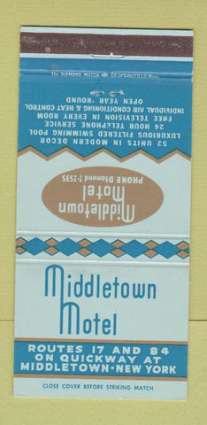 Matchbook Cover - Middletown Motel NY 30 Strike