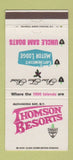 Matchbook Cover - Thomson Resorts Alexandria Bay NY 30 Strike