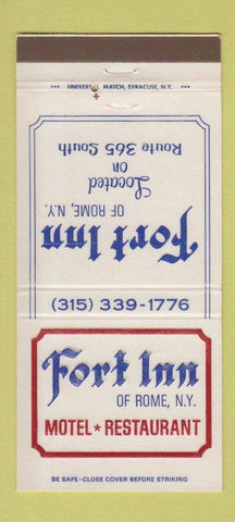 Matchbook Cover - Fort Inn Rome NY 30 Strike