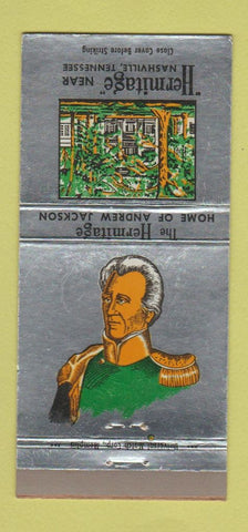 Matchbook Cover - Hermitage Nashville TN Andrew Jackson WEAR 30 Strike