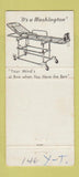 Matchbook Cover - Washington Mortuary Supply Washington Court House OH 30 Strike