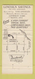 Matchbook Cover - Lincoln Savings Santa Ana CA Los Angeles Abraham 30 Strike