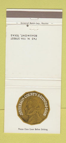 Matchbook Cover - Jefferson County Savings Loan Beaumont TX 30 Strike