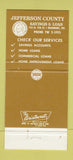 Matchbook Cover - Jefferson County Savings Loan Beaumont TX 30 Strike