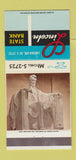 Matchbook Cover - Lincoln State Bank 30 Strike